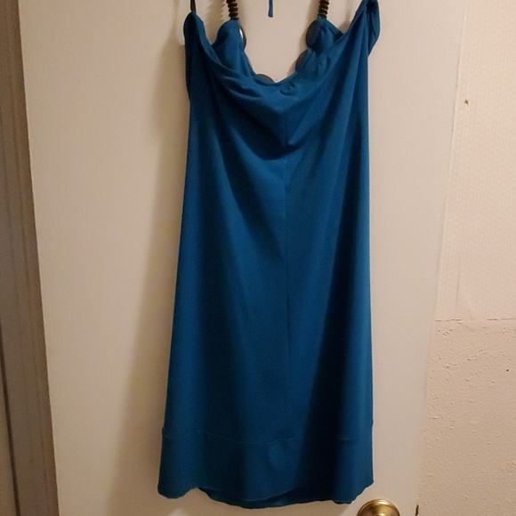 Teal Halter Style Dress - Picture 5 of 6